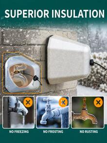 Outdoor Faucet Cover, Suitable For Winter Frost Protection, /EU Outlet Threaded Cover, Easy Install Foam Faucet Cover, Suitable For Outdoor Water Use, Low Maintenance Winterization (Residential/Commercial) - A - View 1