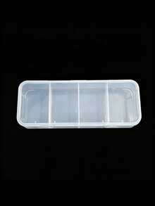 1pc 4-Compartment Transparent Storage Box, Suitable For Jewelry, Hair Accessories And Hair Clips, Practical Dust-Proof Desktop Organizer - Multicolor - View 8