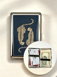 Vintage Style Versatile Metal Wallets Credit Card Case WomenWith RFID Protection Durable High-Polish - Multicolor - View 1
