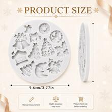 1pc Christmas Bell Christmas Tree Silicone Mold, Candle Mold, Soap Mold, Resin Molds, DIY Soft Pottery Clay Drop Glue Decorative Mold, Plaster Mold, Hand Decorative Art Tools, Multi-Purpose Silicone Mold - Multicolor - View 2