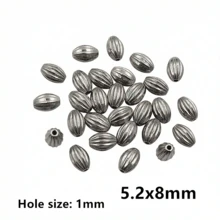 10pcs Stainless Steel Geometric Spcer Bead Charms DIY Jewelry Making Accessories For Necklace Bracelet Crafts Findings - Spacer Beads - View 4