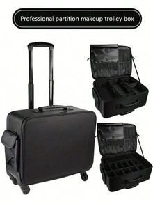 Professional Large Capacity Rolling Makeup Case, Eyelash Extension, Nail Art, Beauty Supplies Storage Box - Multicolor - View 2