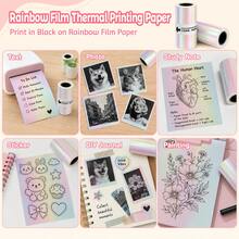 Pearlescent Film Transparent Thermal Paper, 53Mm, Self-Adhesive, Printable, Compatible With Portable Thermal Printers, Transparent Paper For Labeling Bottles, Photos, Text, Study Notes, Organization - View 7