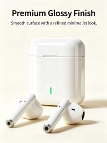 Auriculares inalámbricos Bluetooth - Compatibles con dispositivos Apple y Android, con micrófono integrado, resistentes al sudor, hasta 24 horas de tiempo de reproducción - Blanco - Ver 2
