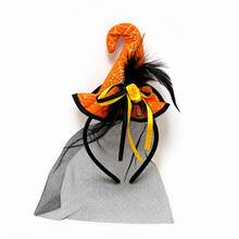 MESHUOKAI 1pc Halloween Witch Hat Headband For Women Party Headpiece, Magic Hat With Feather Bow Lace Decor, Holiday Carnival Photo Prop Accessory, Gothic Dark Style Hair Accessory, Holiday Party Ball Costume Headband, Fashionable Eye-Catching Versatile Accessory - Multicolor - View 7