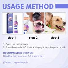 YEGBONG 60ml Pet Oral Care Spray For Dogs & Cats - Freshens Breath With Xylitol, Menthol & Coconut Extract - Easy Dental Hygiene Solution For Bad Breath Control & Daily Pet Health,Quick Ship Items,Free Shipping - Mauve Purple - View 5