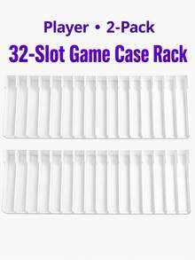 16-Slot Per Rack Video Game Case Storage Organizer, High-Strength ABS Game Disc Rack With Non-Slip Silicone Base, Vertical Desktop Holder For P2/P3/P4/P5, XB Series X|S/One, NS/NS2, Blu-Ray & DVD, Gaming Room Collector Display - View 11