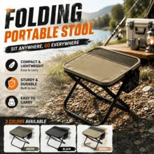 Folding Stool Set, Suitable For Various Terrains, Stable And Non-Slip On The Ground, Foldable And Easy To Store, Perfect For Forest Camping, Pond Fishing Or As Temporary Outdoor Seating - Multicolor - View 3