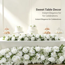 Simulated Flower Strip Rose Flower Arrangement Wedding Arch Decoration Wedding Stage Layout Decoration Floor Flower Table Flower Decoration - Multicolor - View 4