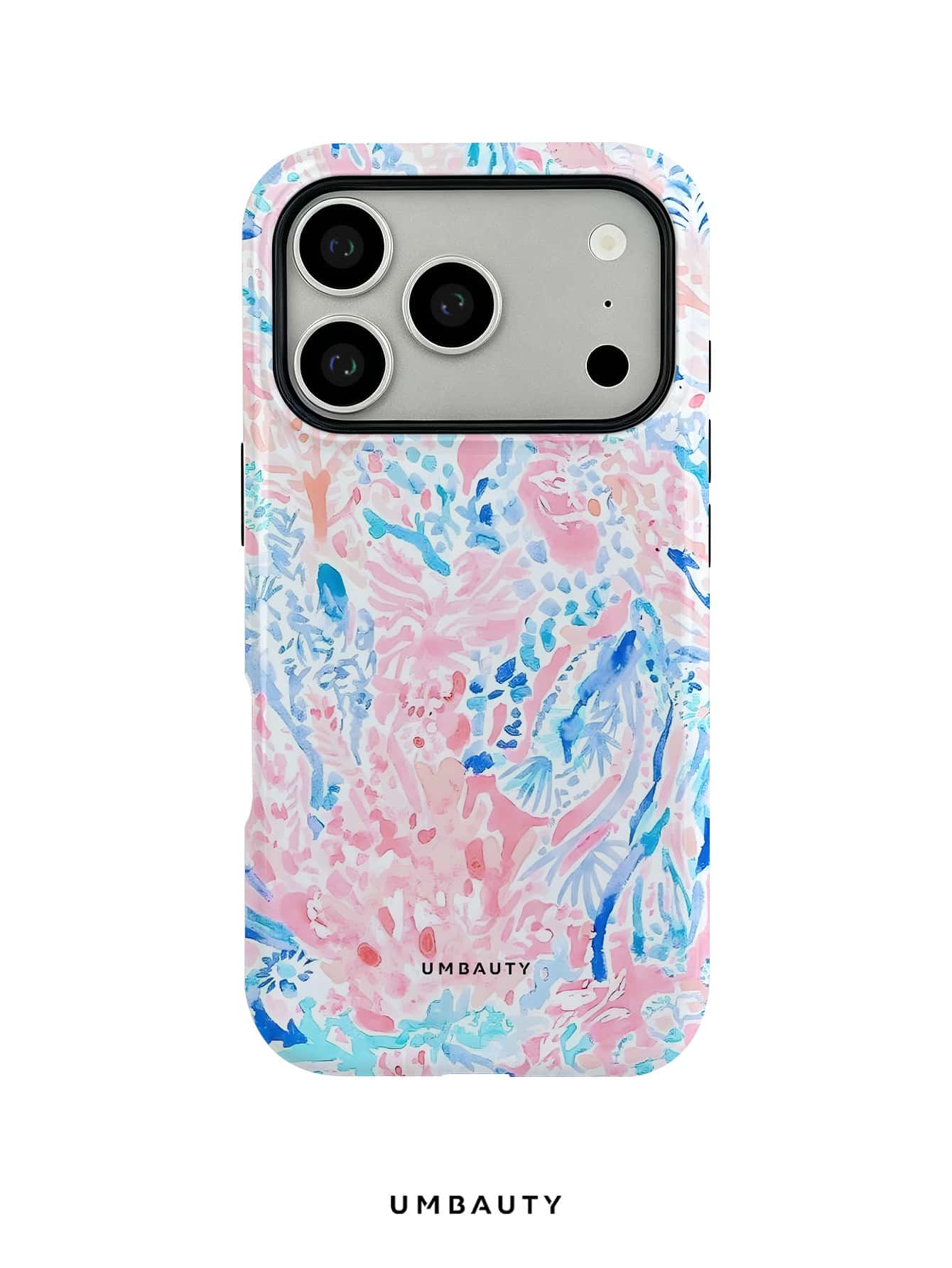 UMBAUTY 1pc Soft Matte Pink Ocean Coral Pattern Design Phone Case, Compatible With Phone 17 Pro Max, 16 Pro Max, 15 Pro Max, 14 Pro Max, 11/12/13/14/15/16/18 Pro/Pro Max/Plus, High-End Fashionable And Fun Phone Cover For Men And Women, Ideal Gift For Girlfriend On Easter, Spring, Wedding Season And Birthday - Multicolor - View 1