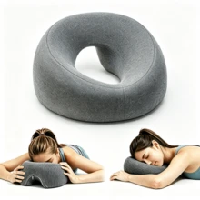 Memory Foam Prone Pillow / Prone Sleeping Enthusiasts / Office Nap / Desk Use / With Breathable Holes / Beauty Bed Face Hole Pad / Memory Foam Pillow Core / All 4 Seasons - Face Pillow - View 2