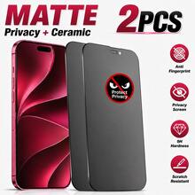 XINHONGYU 2pcs Matte Privacy Screen Protector, Compatible With IPhone 18 Pro Max, 18 Pro, 17 Pro Max [6.9 Inch] | Made Of TPU Soft Film (Ceramic Film) | Anti-Peeping Function Ensures Screen Content Is Only Visible From The Front - Black - View 18