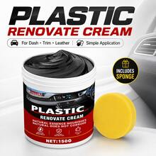 Redecas 150G Car Plastic Renovate Cream, Anti-Aging Restorer For Plastic, Leather, Tires, Dashboard & Door Panels - 150G+Sponge - View 5