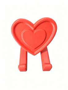 1pc Heart-Shaped Desktop Phone Stand, Durable Anti-Fragile ABS Plastic Material, Desktop Decor Ornament, Creative Small Gift, Suitable For Bedroom And Desk Phone Holder, Also Can Be Used As Decoration And Photography Prop - Multiple Styles - View 9