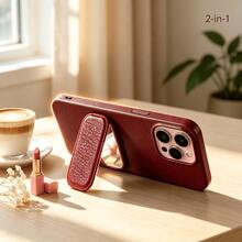 1pc Phone Stand With Mirror, Lightweight Portable Makeup Mirror Stand, Convenient Desktop Phone Holder, Phone Accessories, Phone Mirror Stand, Universal Phone Back Sticker, Transparent Mirror Stand, Slouchy Person Desktop Phone Holder - Phone Stand - View 4