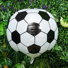 1pc 32/50 Inch 4D Soccer Ball Balloon, Soccer Birthday Party Decoration, Large Metallic Round Sphere Foil Soccer Balloon, Suitable For Sports Theme Birthday Party Decor - View 8