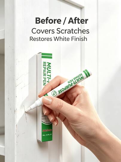 White Furniture Repair Paste, Uniform Color, Easy To Smooth, Fine Texture, Multi-Scenario Repair Paste, Uniform White Paint Surface Furniture Top Layer Color, Repair Various White Item Surface Marks, Suitable For Small Painting And Handmade Art Creation, Household Essential, Convenient And Quick, Practical Small Gift For Family And Friends On Holidays