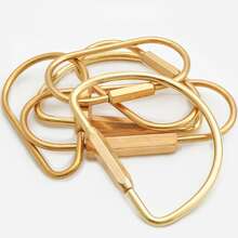 Brass Screw Buckle Keychain, Universal Brass Keychain Clip Simple Style Key Ring Carabiner Keychain Neutral Style Car Keychain Bag Accessories Y2K - Multiple Styles - View 2