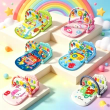 婴儿音乐脚踏钢琴玩具 0-1岁婴儿音乐健身架脚踏钢琴爬行游戏垫（配件颜色随机） - 彩色 - 查看 2
