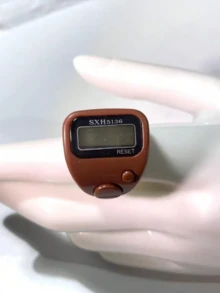 Solid Color Water Drop Ring Electronic Counter, Minimalist Matte Finger Tally Counter, Portable Digital Display Press-To-Count Buddhist Prayer Chanting Counting Tool, Ring-Style Electronic Counter, No-Drill Minimalist Portable Manual Tally Counter, Prayer Counting Supplies, Multiple Colors Available - Multicolor - View 15