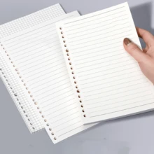 1 tờ giấy refill sổ còng/planner A4/A5/B5, giấy trắng thay thế kiểu trơn/kẻ ngang/ô vuông, phù hợp cho sổ tay còng, nhật ký, sổ du lịch, đồ dùng thiết yếu tựu trường - A - Xem 4