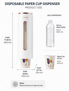 Disposable Cup Holder Automatic Cup Dispenser Water Cup Paper Cup No-Drill Water Dispenser Storage Rack Wall-Mounted For Home - A - View 2
