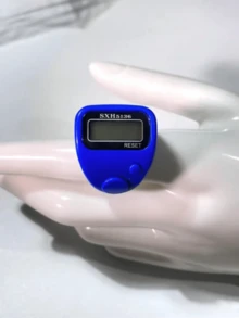 Solid Color Water Drop Ring Electronic Counter, Minimalist Matte Finger Tally Counter, Portable Digital Display Press-To-Count Buddhist Prayer Chanting Counting Tool, Ring-Style Electronic Counter, No-Drill Minimalist Portable Manual Tally Counter, Prayer Counting Supplies, Multiple Colors Available - Multicolor - View 8