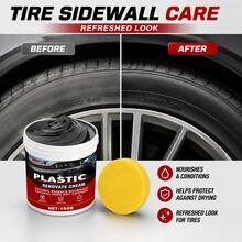 Redecas 150G Car Plastic Renovate Cream, Anti-Aging Restorer For Plastic, Leather, Tires, Dashboard & Door Panels - 150G+Sponge - View 1
