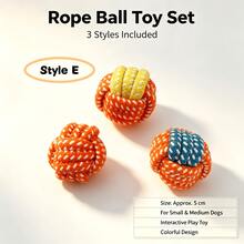 Pet Knot Ball Toy, Interactive Play Toy For Small And Medium Dogs, Teeth Cleaning Chew Ball, Relieve Boredom, Indoor And Outdoor Fetch Training Accessory, Multiple Colors And Styles - Multicolor - View 11