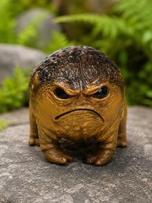 獨特搞怪青蛙與蟾蜍雕像，醜萌憤怒戶外花園庭院裝飾雕塑，創意居家辦公室裝飾小雕像，獨特禮物 - A - 查看 5