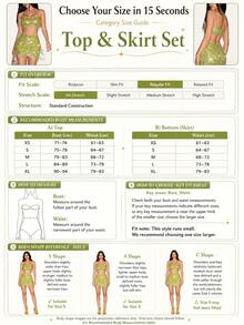 Women's Green Shiny Sequin Fringe 2 Pieces Set Summer Party Outfit Including Crop Top And Mini Skirt Suitable For Music Festivals, Rave Parties - Green - View 5