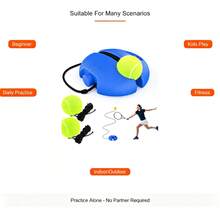 Tennis Bounce Trainer - Elastic Rope Tennis Solo Practice Training Tool, Suitable For Beginners, Children And Adults, Indoor And Outdoor Use - A - View 5