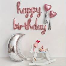 1 Set Happy Celebration Balloon Banner Kit - Foil Lowercase Letter Balloons, Suitable For Party, New Year, Valentine's Day, Christmas Decoration - Includes Multiple Holiday Components - View 4