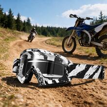 Kacamata Motocross Graffiti – Anti-Kabut dan Perlindungan UV untuk Sepeda Motor Off-Road, Cocok untuk Sepeda Motor Trail & ATV, Perlengkapan Olahraga Luar Ruangan Unisex - A - View 14