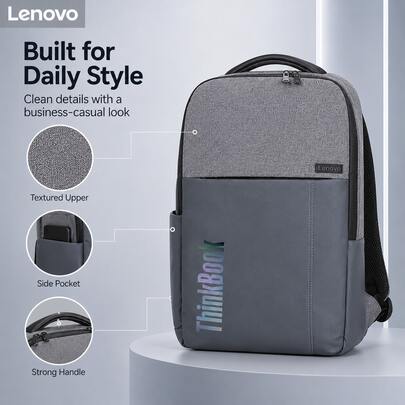 1 Adet Lenovo Bilgisayar Sırt Çantası, 15.6 İnç Dizüstü Bilgisayar ile Uyumlu, Ergonomik Omuz Askıları, Günlük İşe Gidiş, İş Seyahati ve Ofis Kullanımı İçin Çok Amaçlı