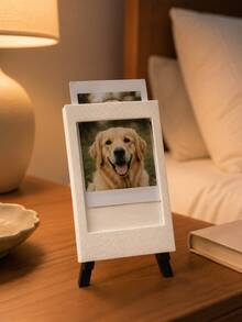 1pc Mini White Easel Photo Frame, Desktop Display Stand With Tripod Base, Instant Photo Style Holder For Desk, Office, Dorm & Classroom Decor, Birthday, Anniversary, Graduation Gift, School Essentials, University Essentials & Autumn Home Decor - Multiple Styles - View 11