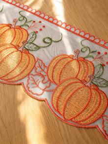 HXARTMIS 1PC Halloween Pumpkin & Maple Leaf PVC Transparent Tablecloth, Suitable For Kitchen Dining Table Decor, Halloween Decoration, Autumn Home Decor, Daily Home Decor, Transparent Rectangular Tablecloth - Multicolor - View 6