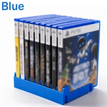 9-Slot Modular Video Game Case Organizer, Expandable Game Disc Storage Rack With Side Connectors, Color-Coded Vertical Display Holder For P3/P4/P5, XB Series X|S/One, NS/NS2, Blu-Ray & DVD Cases, Gaming Room & Collector Setup - View 9