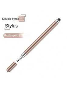 Dual-Tip Capacitive Stylus Pen, Compatible With Tablets, Phones, PC, Tablet, Universal 2-In-1 Digital Display Touch Pen, Suitable For Tablet Drawing And Phone Use, Compatible With Capacitive Touchscreens, Portable Smart Touch Pen Accessory Tool - Rose Gold - View 1