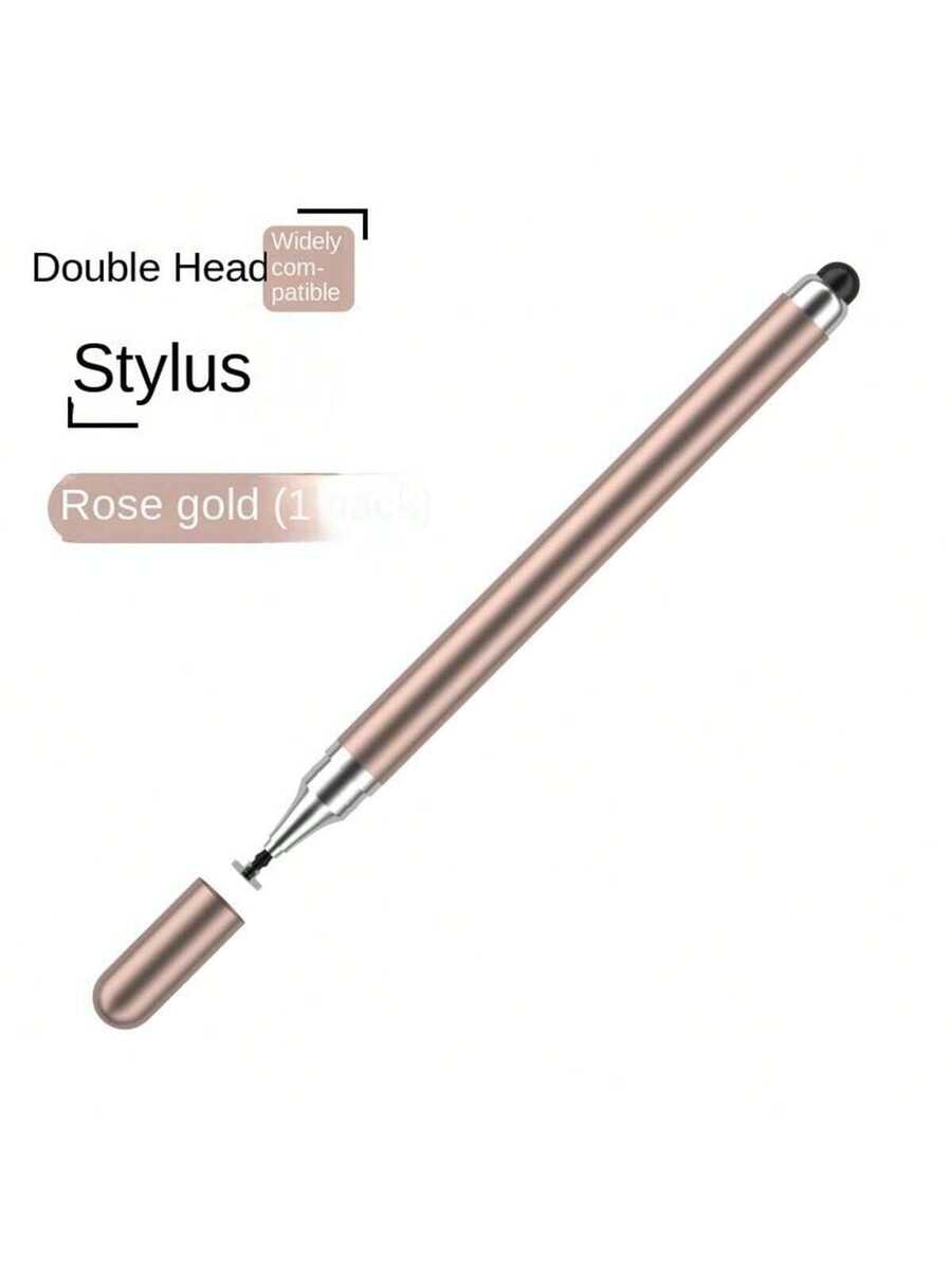 Dual-Tip Capacitive Stylus Pen, Compatible With Tablets, Phones, PC, Tablet, Universal 2-In-1 Digital Display Touch Pen, Suitable For Tablet Drawing And Phone Use, Compatible With Capacitive Touchscreens, Portable Smart Touch Pen Accessory Tool - Rose Gold - View 1