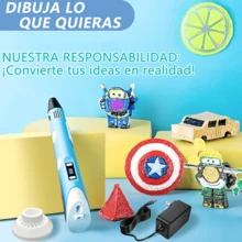 Lápiz de Impresora 3D, Pluma 3D para niños con Visualización LED, Filamento Impresora 3D, Kit Bolígrafo de Impresión 3D para Adolescentes, Adultos y Creadores, Juego de Actividades de Arte Educativo - Ver 3