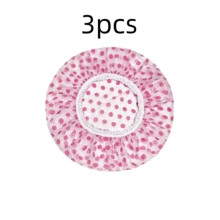 3pcs Adult Transparent Shower Caps, Extra Large High-Quality Floral Pattern Disposable Hair Caps, Multi-Color Options, Random Color, Suitable For Bathing, Swimming, Spa, Lightweight Design, Premium Headwear, Floral Pattern Shower Caps, Bathroom Accessories - View 12