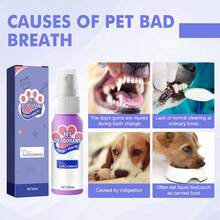 YEGBONG 60ml Pet Oral Care Spray For Dogs & Cats - Freshens Breath With Xylitol, Menthol & Coconut Extract - Easy Dental Hygiene Solution For Bad Breath Control & Daily Pet Health,Quick Ship Items,Free Shipping - Mauve Purple - View 6