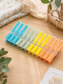 6/12/24pcs Soft Rubber Non-Marking Clothes Pegs, Thickened Windproof Laundry Clips, Random Color Multi-Purpose Hanging Clips, Durable And Flexible, Suitable For Towels, Clothing, Socks, Beach Towels, Bedding, Balcony Clothesline And Home Use - Multicolor - View 13