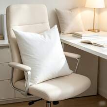 White Duck Goose Feather Down Square Pillow Insert 18x18 20x20 21x21 Inch Soft Fluffy Cotton Down-Proof Cover Cushion Core Stuffed Throw Pillow Inner For Sofa Bed Home Hotel Decor - White - View 12