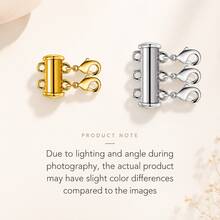 1pc Layered Necklace Clasp, Sliding Lock Necklace Connector, Suitable For Multi-Strand Sliding Tube Clasp - Silver - View 5