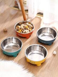 Custom Stainless Steel Pet Bowl, Personalized Detachable Universal Dog & Cat Food Bowl, Easy To Clean Design, Non-Slip Durable Feeding Bowl, Suitable For Small & Medium Dogs & Cats Pet Supplies Food & Water Bowl, Indoor & Outdoor Use - Multicolor - View 7