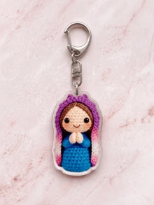 1/10 Pcs 2D Acrylic Mary Keychain Set, Acrylic Keychain, Unisex Backpack Charm And Car Keychain, Couple Commemorative Pendant, Blessing And Grace Believer Gift, Suitable For Daily Use, Holidays, Religious Commemoration, Ramadan, Party, Baptism, Wedding And Church Events - Multicolor - View 8
