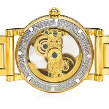 1pc Hollow Mechanical Watch With Exquisite Strap, Floral Engraving And Colorful Stone Inlaid Bezel, Fashionable And Versatile, Perfect Gift - Mouldless - View 8
