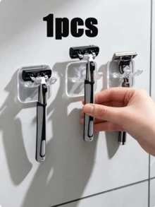 1/3/6pcs Portable Razor Holder With Suction Cup Hook, Suitable For Shower, Bathroom, Travel, Wall-Mounted Reusable - Multicolor - View 6